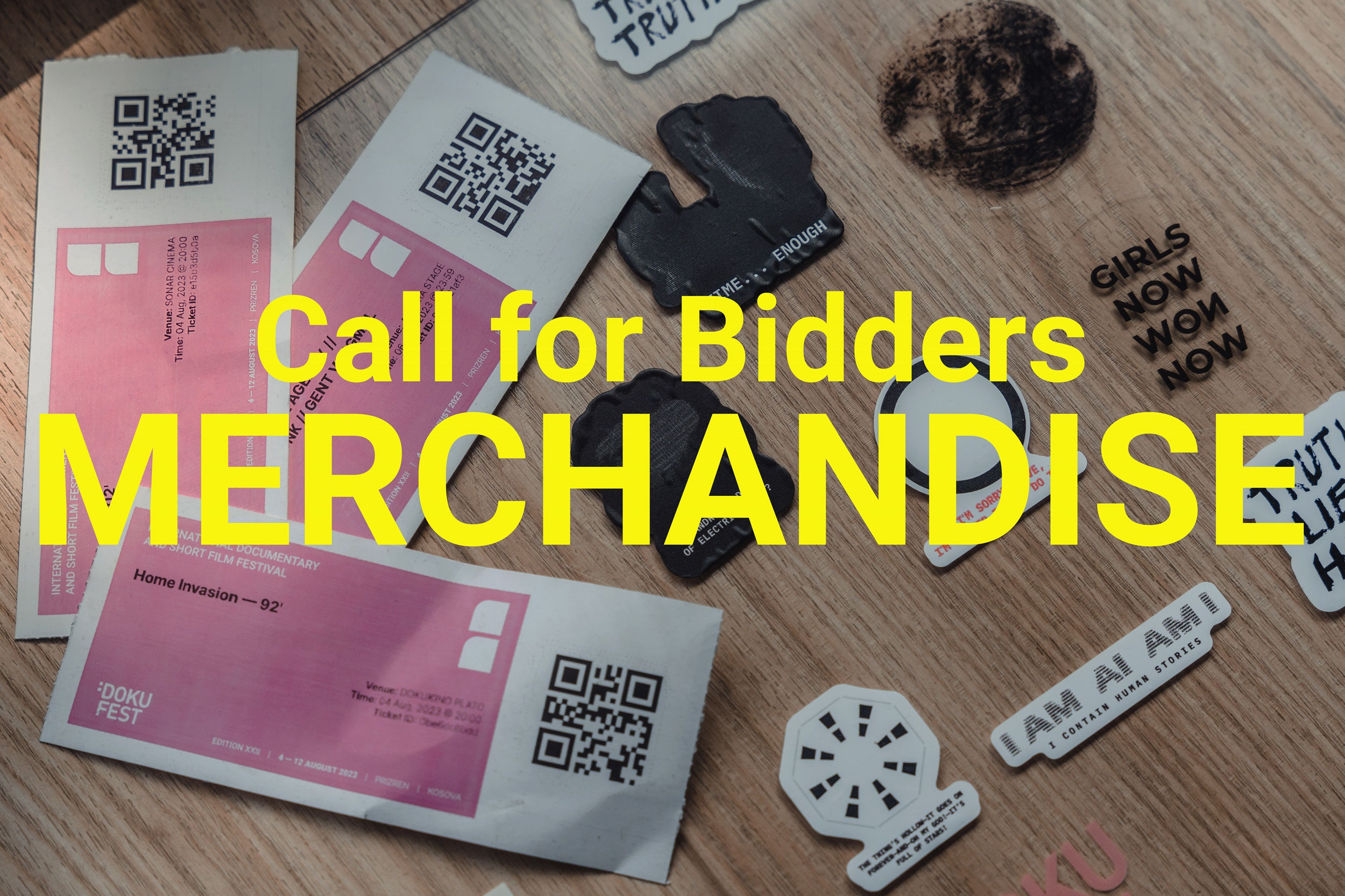 CALL FOR BIDDERS: Merchandise